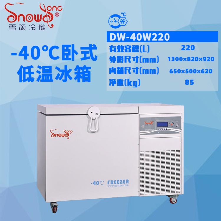 -40℃卧式低温冰箱 208L